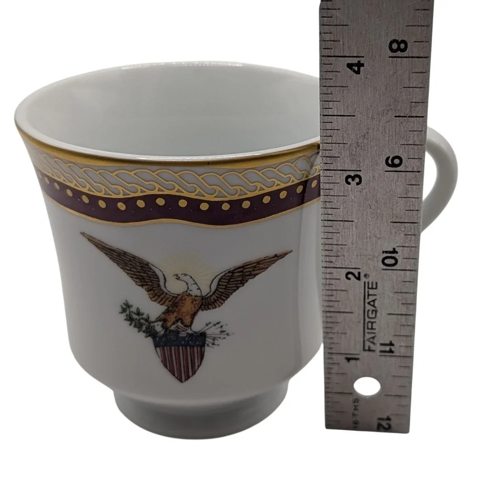 Woodmere China Teacup White‎ House Dessert Collection Abraham Lincoln Vintage